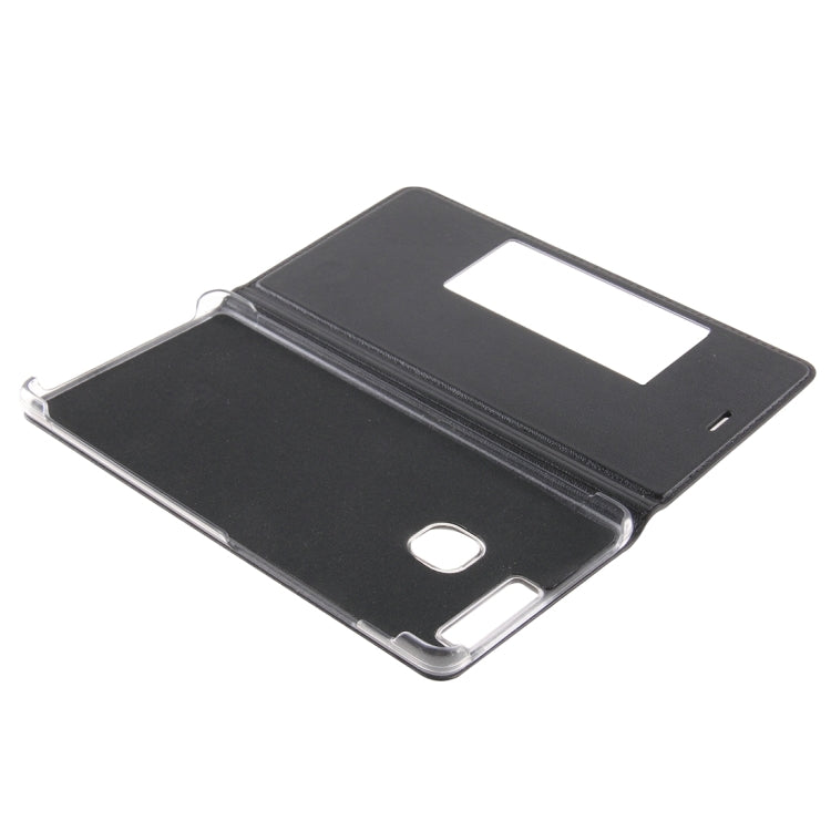 For Huawei P9 Horizontal Flip Leather Case with Touch Call Display ID & Sleep / Wake-up Function