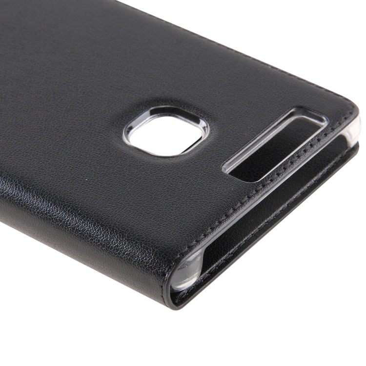 For Huawei P9 Horizontal Flip Leather Case with Touch Call Display ID & Sleep / Wake-up Function
