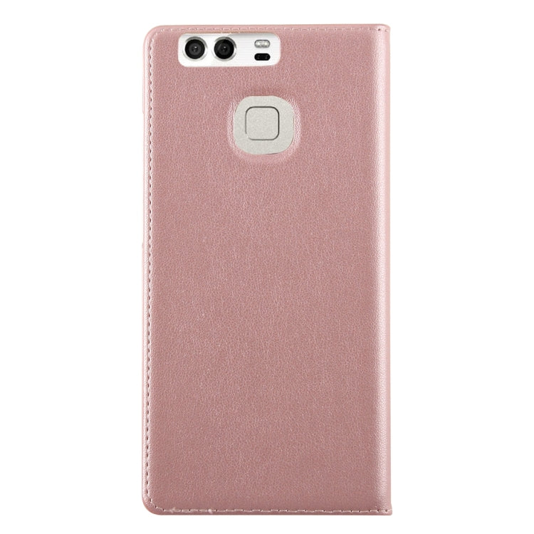 For Huawei P9 Horizontal Flip Leather Case with Touch Call Display ID & Sleep / Wake-up Function