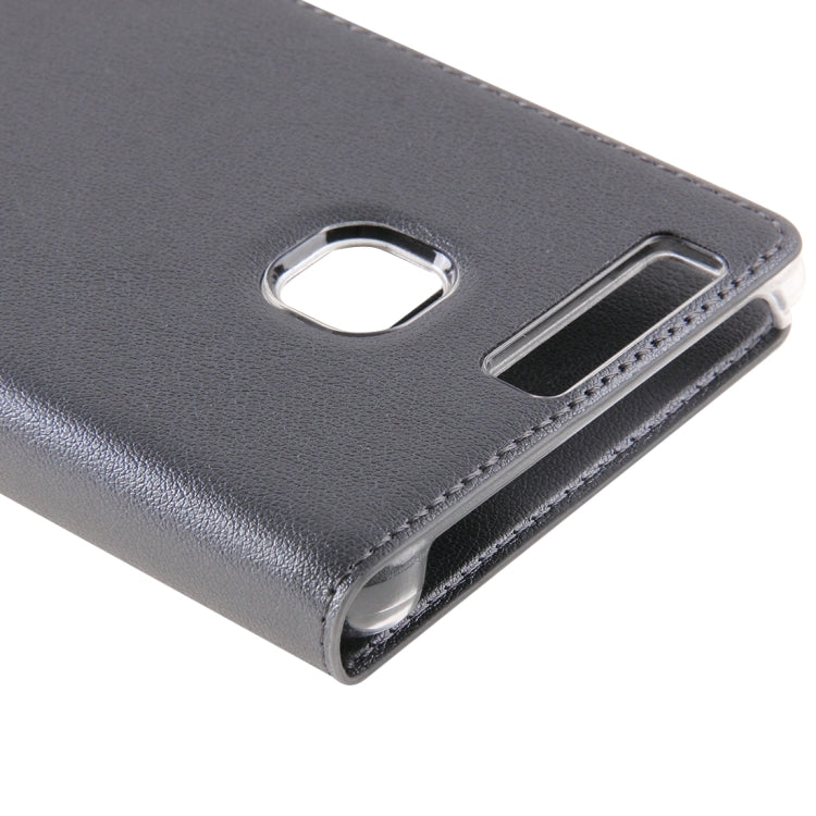 For Huawei P9 Plus Horizontal Flip Leather Case with Touch Call Display ID & Sleep / Wake-up Function