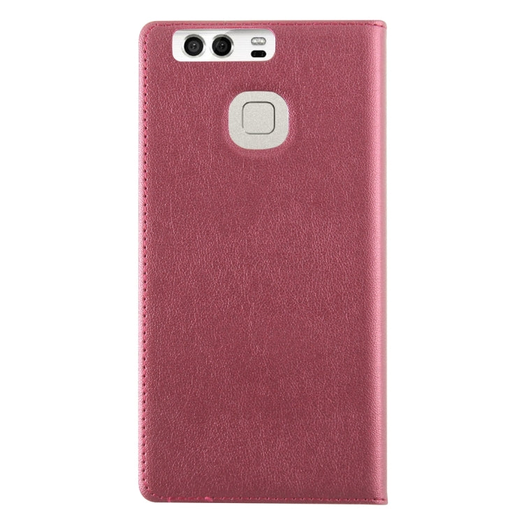 For Huawei P9 Plus Horizontal Flip Leather Case with Touch Call Display ID & Sleep / Wake-up Function