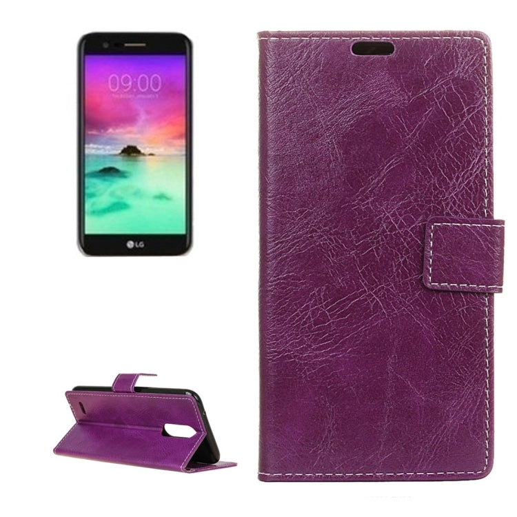 For LG Stylo 3 Retro Crazy Horse Texture Horizontal Flip Leather Case with Holder & Card Slots & Wallet & Photo Frame