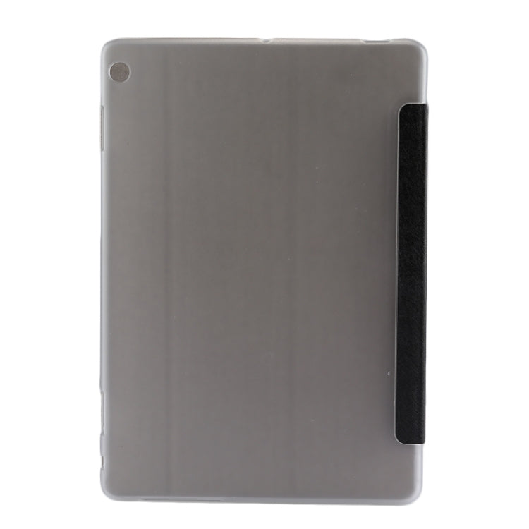 For Huawei Honor Waterplay 10.1 inch Silk Texture Horizontal Flip Leather Case with Three-folding Holder