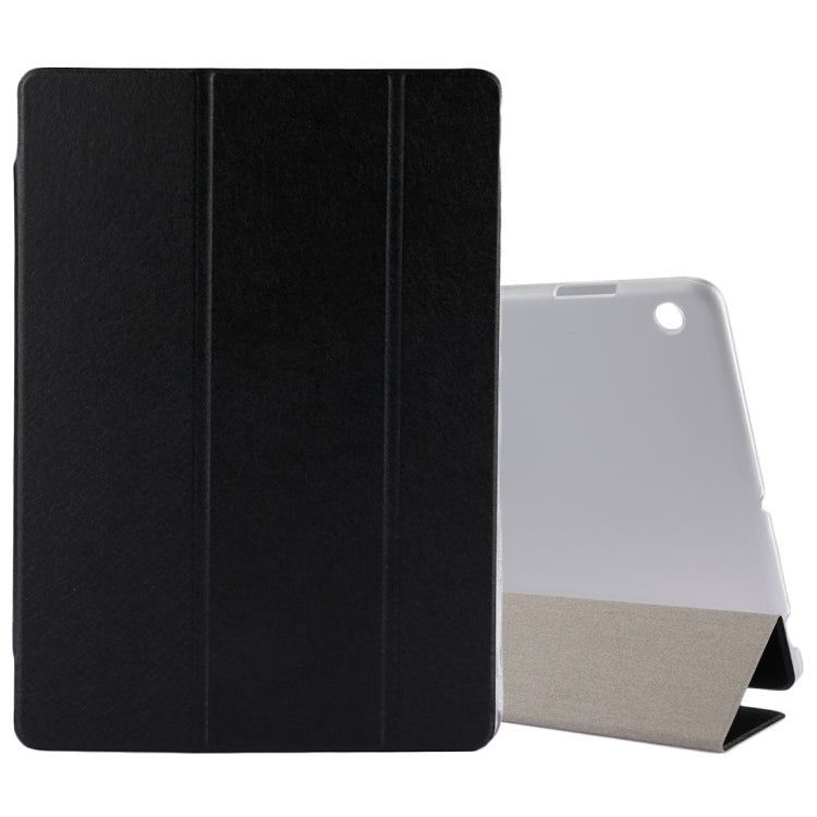 For Huawei Honor Waterplay 10.1 inch Silk Texture Horizontal Flip Leather Case with Three-folding Holder