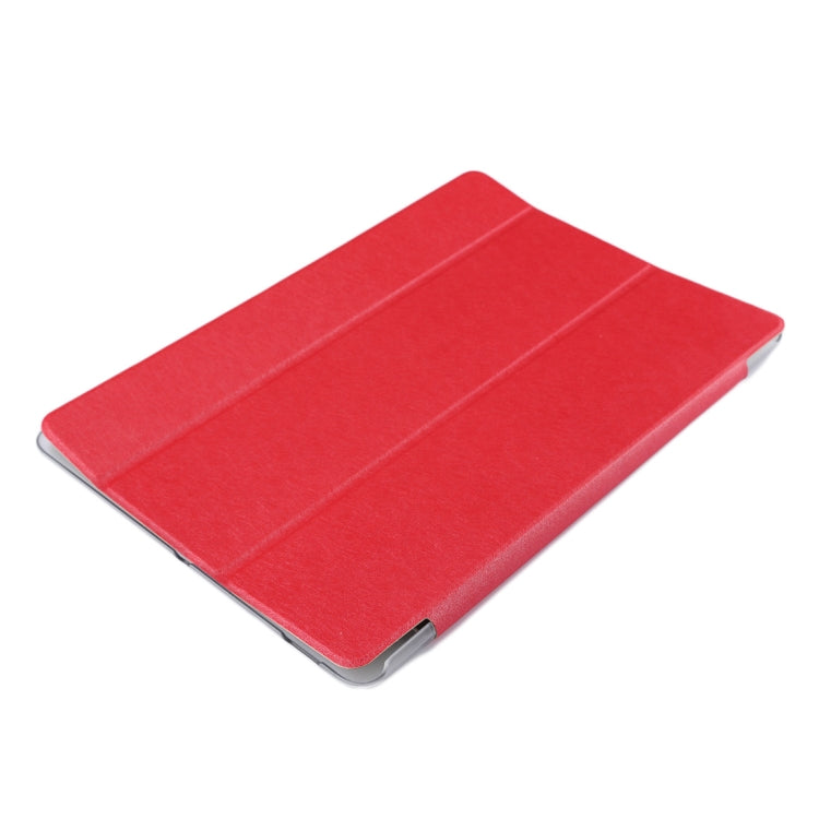 For Huawei Honor Waterplay 10.1 inch Silk Texture Horizontal Flip Leather Case with Three-folding Holder