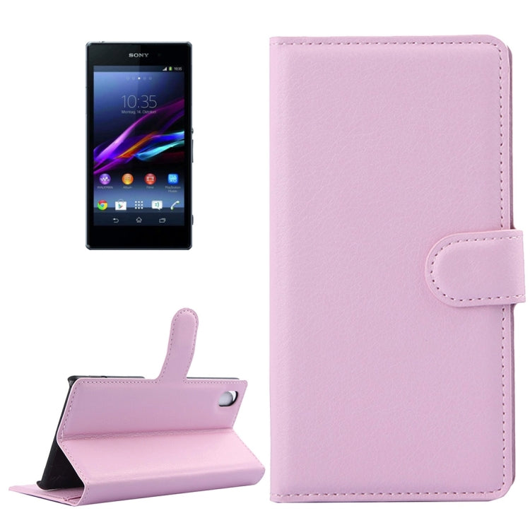 For Sony Xperia Z1 / L39h Litchi Texture Horizontal Flip Leather Case with Holder & Card Slots & Wallet