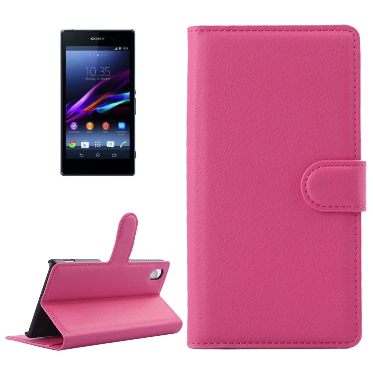 For Sony Xperia Z1 / L39h Litchi Texture Horizontal Flip Leather Case with Holder & Card Slots & Wallet