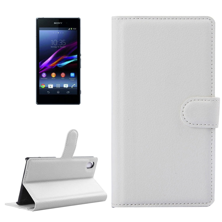 For Sony Xperia Z1 / L39h Litchi Texture Horizontal Flip Leather Case with Holder & Card Slots & Wallet