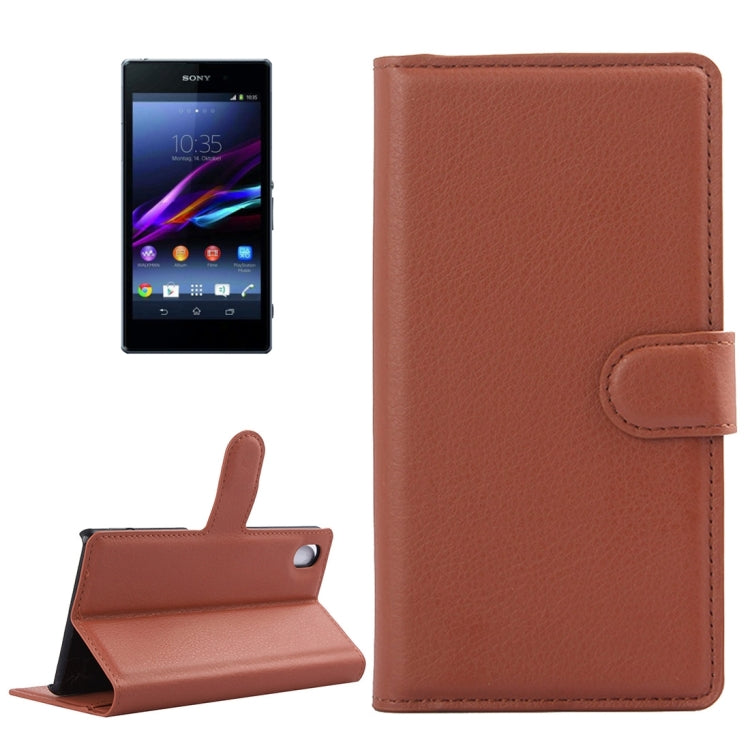 For Sony Xperia Z1 / L39h Litchi Texture Horizontal Flip Leather Case with Holder & Card Slots & Wallet