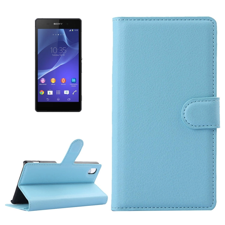 For Sony Xperia Z2 / L50w Litchi Texture Horizontal Flip Leather Case with Holder & Card Slots & Wallet