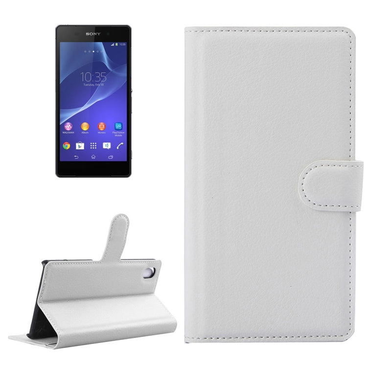 For Sony Xperia Z2 / L50w Litchi Texture Horizontal Flip Leather Case with Holder & Card Slots & Wallet