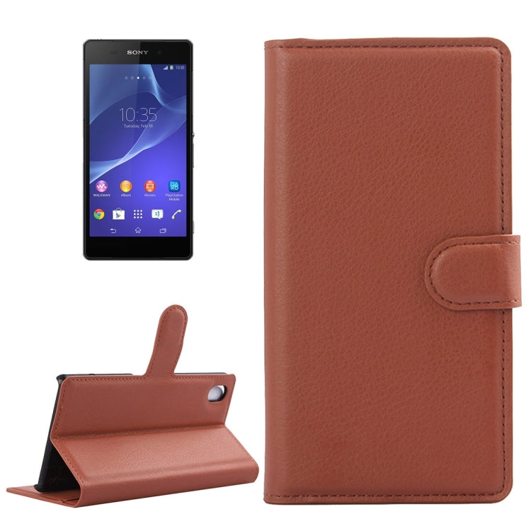 For Sony Xperia Z2 / L50w Litchi Texture Horizontal Flip Leather Case with Holder & Card Slots & Wallet