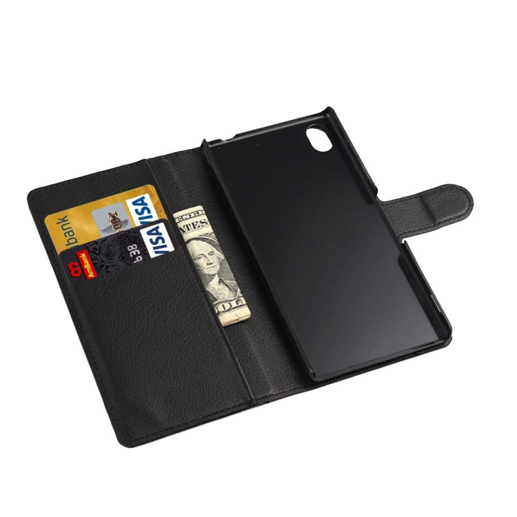For Sony Xperia Z3 / L55U / L55T Litchi Texture Horizontal Flip Leather Case with Holder & Card Slots & Wallet