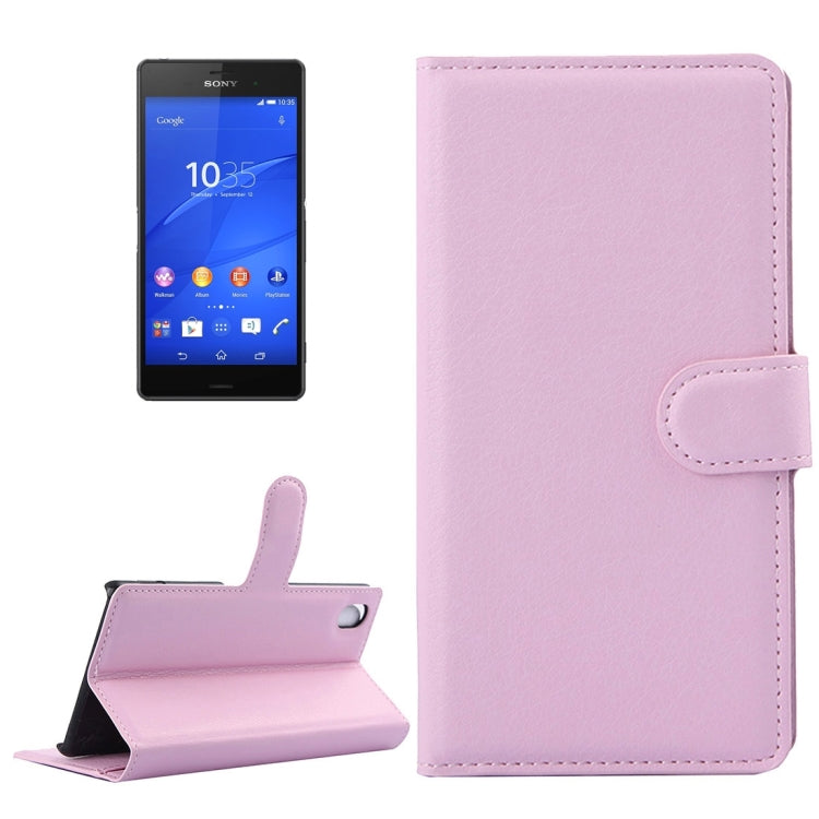 For Sony Xperia Z3 / L55U / L55T Litchi Texture Horizontal Flip Leather Case with Holder & Card Slots & Wallet