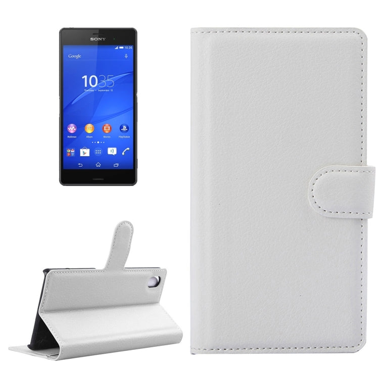 For Sony Xperia Z3 / L55U / L55T Litchi Texture Horizontal Flip Leather Case with Holder & Card Slots & Wallet