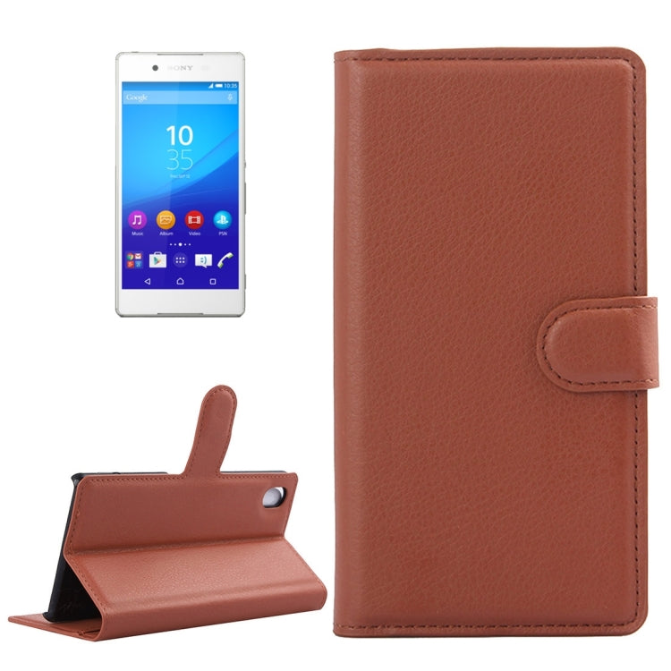 For Sony Xperia Z4 / Z3+ Litchi Texture Horizontal Flip Leather Case with Holder & Card Slots & Wallet