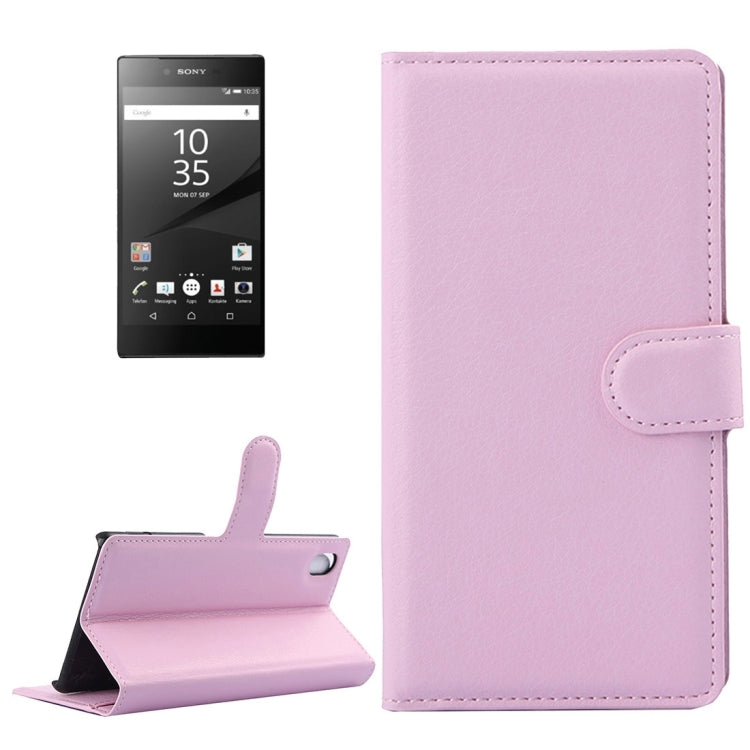 For Sony Xperia Z5 Litchi Texture Horizontal Flip Leather Case with Holder & Card Slots & Wallet