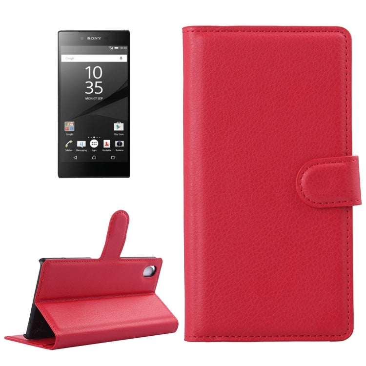For Sony Xperia Z5 Litchi Texture Horizontal Flip Leather Case with Holder & Card Slots & Wallet