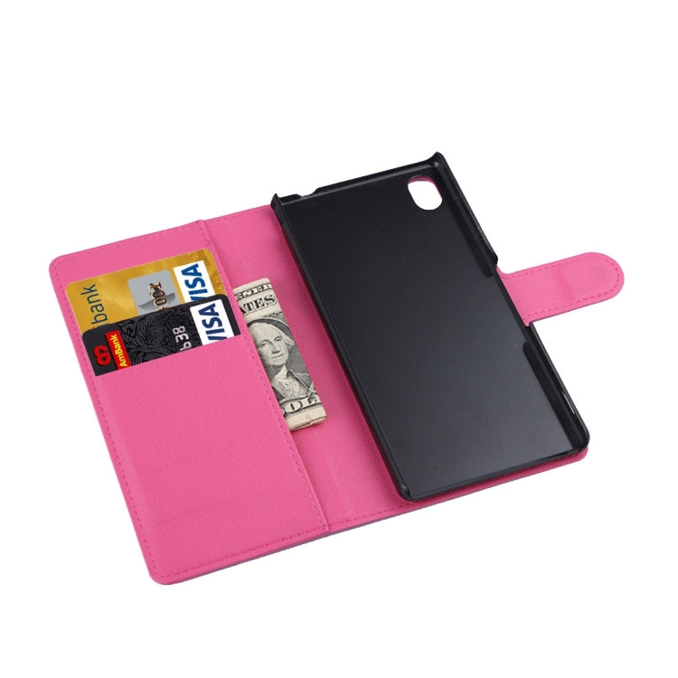 For Sony Xperia M4 Aqua Litchi Texture Horizontal Flip Leather Case with Holder & Card Slots & Wallet