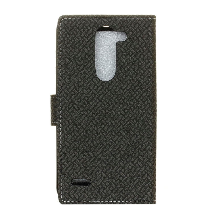 For LG X Mach Knit Texture Horizontal Flip Leather Case with Holder & Card Slots & Wallet & Photo Frame