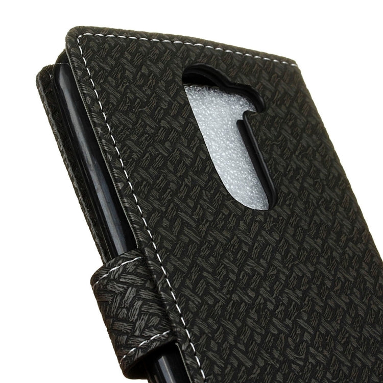 For LG X Mach Knit Texture Horizontal Flip Leather Case with Holder & Card Slots & Wallet & Photo Frame