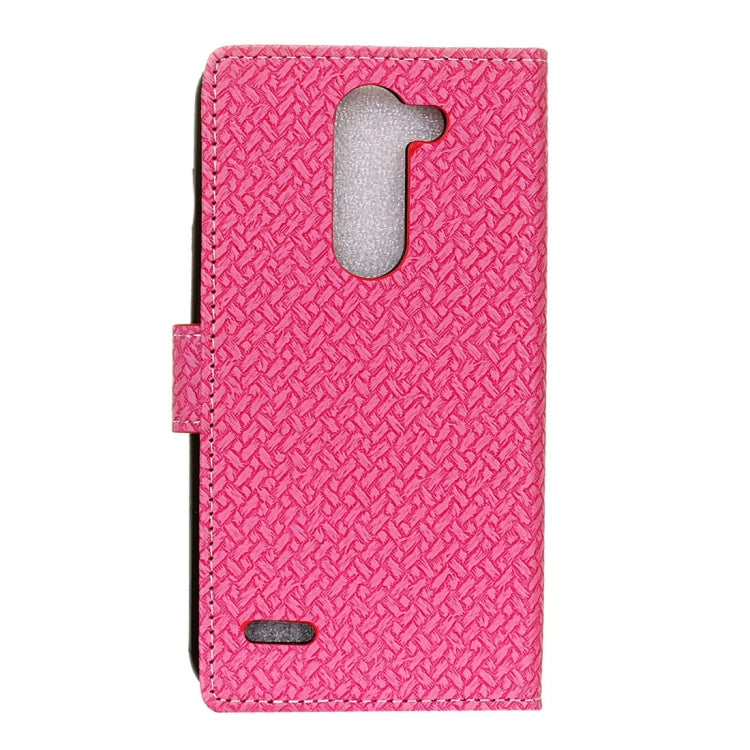 For LG X Mach Knit Texture Horizontal Flip Leather Case with Holder & Card Slots & Wallet & Photo Frame