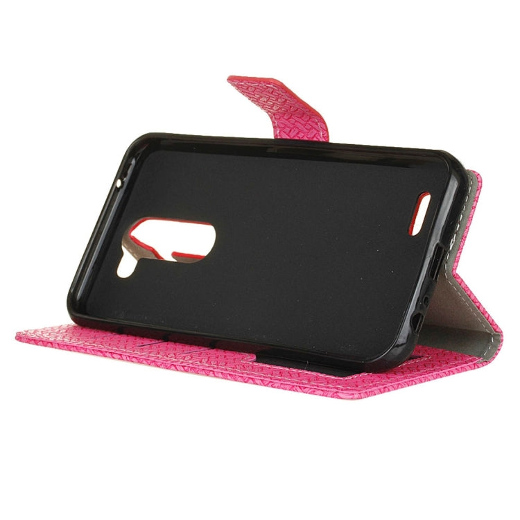 For LG X Mach Knit Texture Horizontal Flip Leather Case with Holder & Card Slots & Wallet & Photo Frame