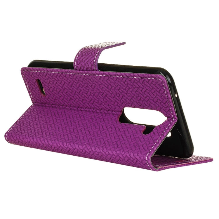 For LG X Mach Knit Texture Horizontal Flip Leather Case with Holder & Card Slots & Wallet & Photo Frame