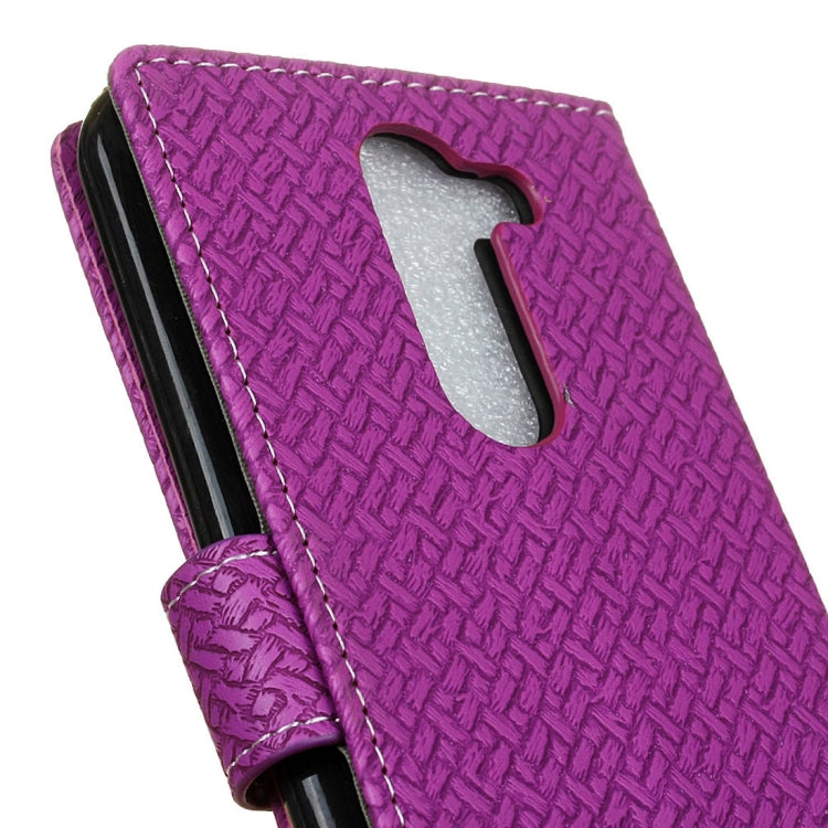 For LG X Mach Knit Texture Horizontal Flip Leather Case with Holder & Card Slots & Wallet & Photo Frame
