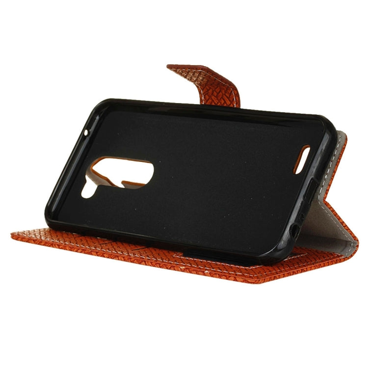 For LG X Mach Knit Texture Horizontal Flip Leather Case with Holder & Card Slots & Wallet & Photo Frame