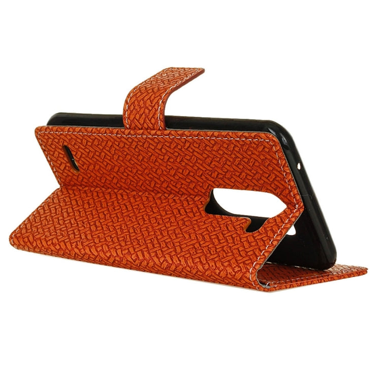 For LG X Mach Knit Texture Horizontal Flip Leather Case with Holder & Card Slots & Wallet & Photo Frame