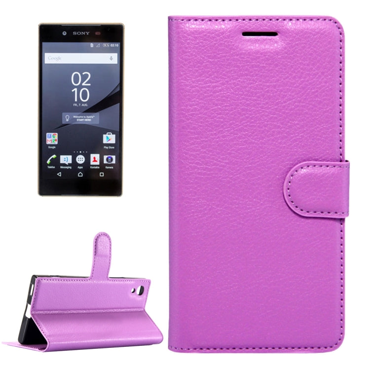 For Sony Xperia Z6 Litchi Texture Horizontal Flip Leather Case with Magnetic Buckle & Holder & Card Slots & Wallet