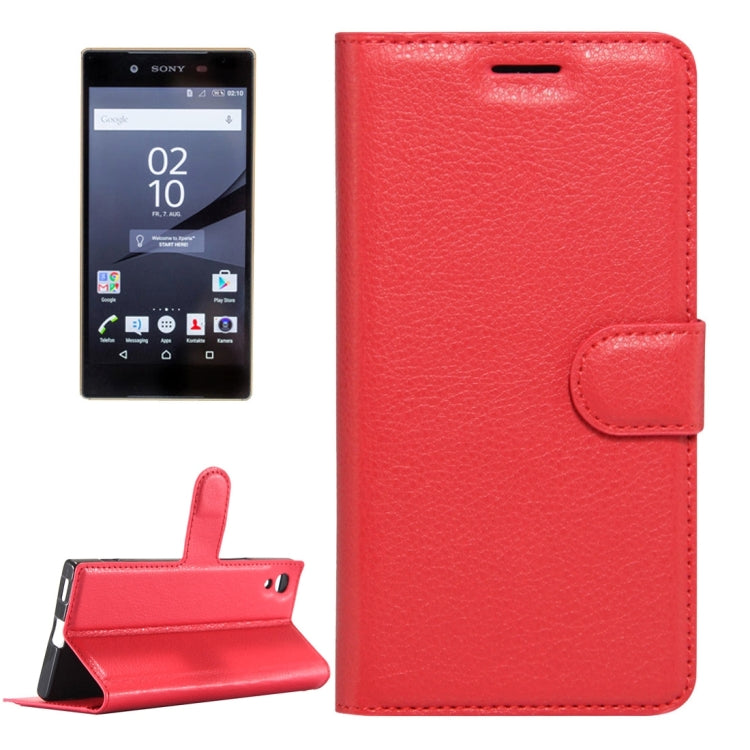 For Sony Xperia Z6 Litchi Texture Horizontal Flip Leather Case with Magnetic Buckle & Holder & Card Slots & Wallet