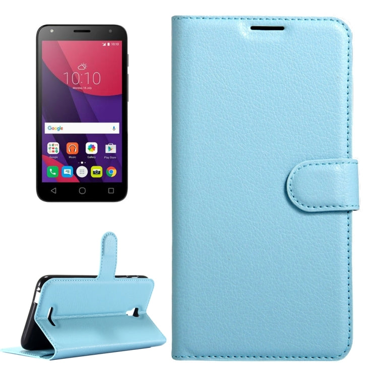 For Alcatel Pixi 4 (5.5) / 5012G / 5012F Litchi Texture Horizontal Flip Leather Case with Magnetic Buckle & Holder & Card Slots & Wallet