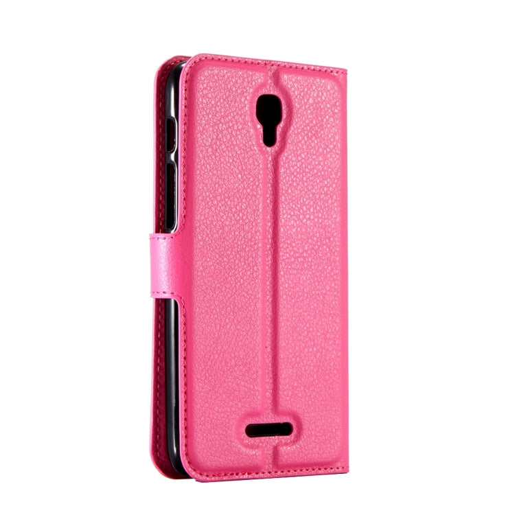 For Alcatel Pixi 4 (5.5) / 5012G / 5012F Litchi Texture Horizontal Flip Leather Case with Magnetic Buckle & Holder & Card Slots & Wallet