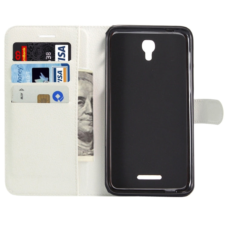 For Alcatel Pixi 4 (5.5) / 5012G / 5012F Litchi Texture Horizontal Flip Leather Case with Magnetic Buckle & Holder & Card Slots & Wallet