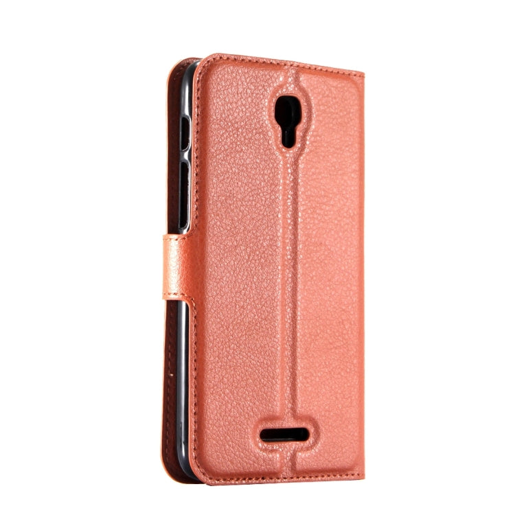 For Alcatel Pixi 4 (5.5) / 5012G / 5012F Litchi Texture Horizontal Flip Leather Case with Magnetic Buckle & Holder & Card Slots & Wallet