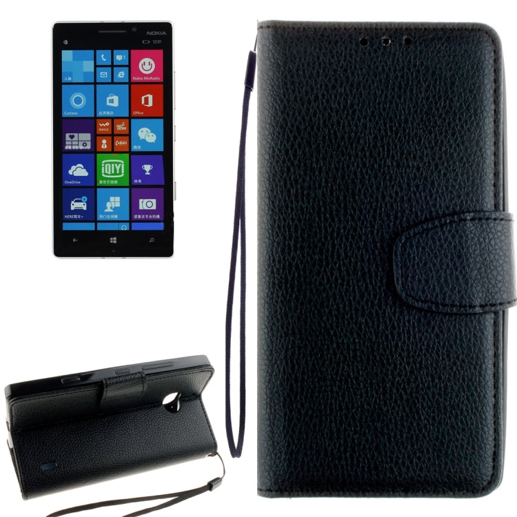 For Nokia Lumia 930 Litchi Texture Horizontal Flip Leather Case with Holder & Card Slots & Wallet & Photo Frame & Lanyard