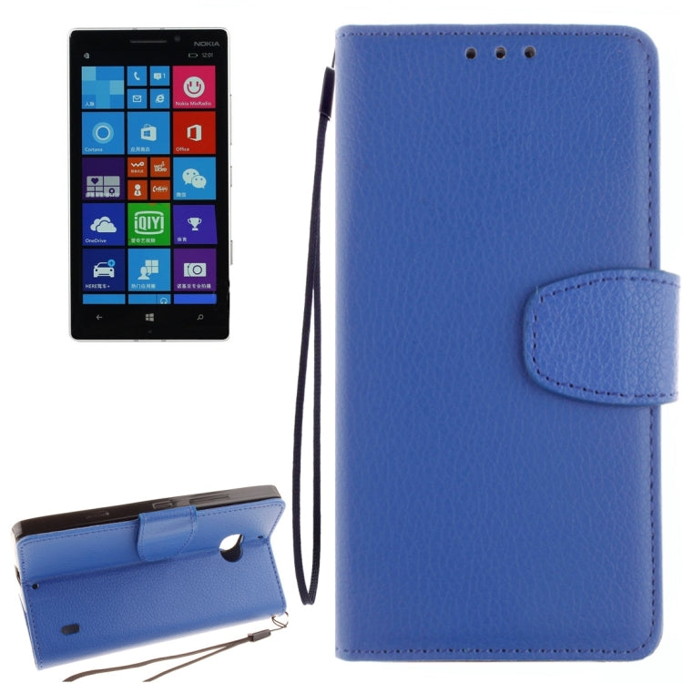 For Nokia Lumia 930 Litchi Texture Horizontal Flip Leather Case with Holder & Card Slots & Wallet & Photo Frame & Lanyard