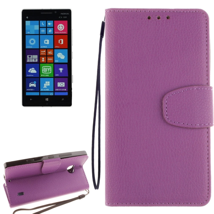 For Nokia Lumia 930 Litchi Texture Horizontal Flip Leather Case with Holder & Card Slots & Wallet & Photo Frame & Lanyard