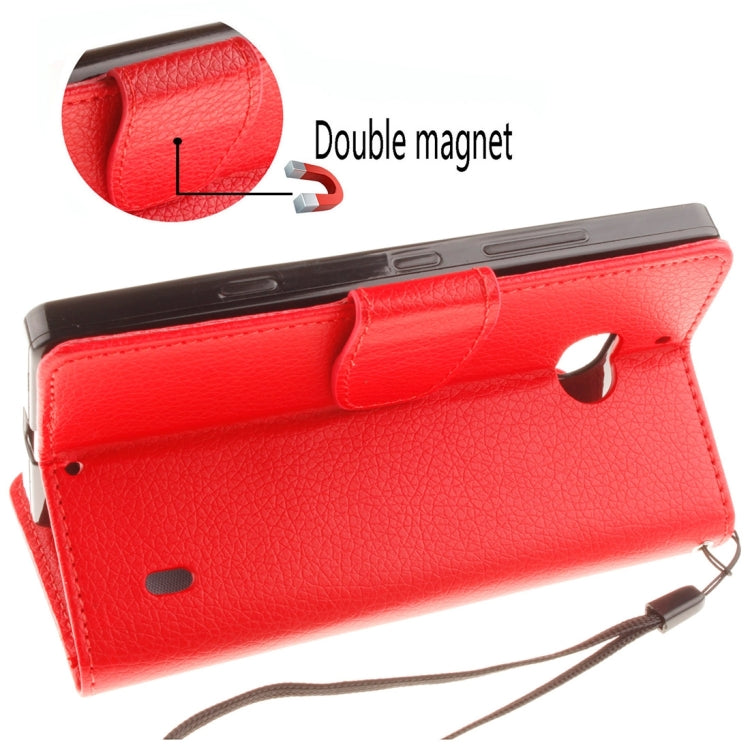 For Nokia Lumia 930 Litchi Texture Horizontal Flip Leather Case with Holder & Card Slots & Wallet & Photo Frame & Lanyard