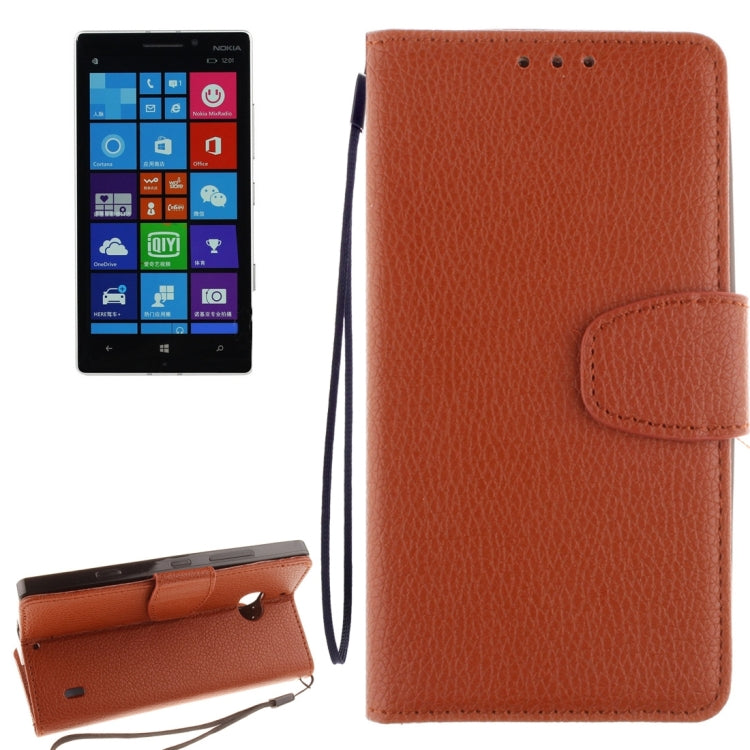 For Nokia Lumia 930 Litchi Texture Horizontal Flip Leather Case with Holder & Card Slots & Wallet & Photo Frame & Lanyard