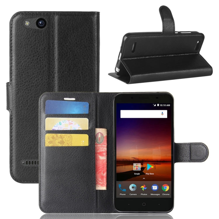 For ZTE Tempo X / N9137 Litchi Texture Horizontal Flip Leather Case with Holder & Card Slots & Wallet