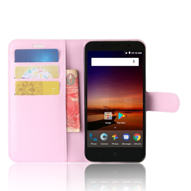 For ZTE Tempo X / N9137 Litchi Texture Horizontal Flip Leather Case with Holder & Card Slots & Wallet