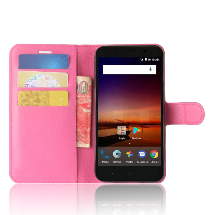 For ZTE Tempo X / N9137 Litchi Texture Horizontal Flip Leather Case with Holder & Card Slots & Wallet
