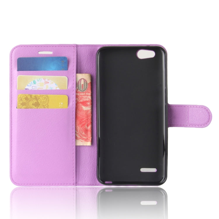 For ZTE Tempo X / N9137 Litchi Texture Horizontal Flip Leather Case with Holder & Card Slots & Wallet