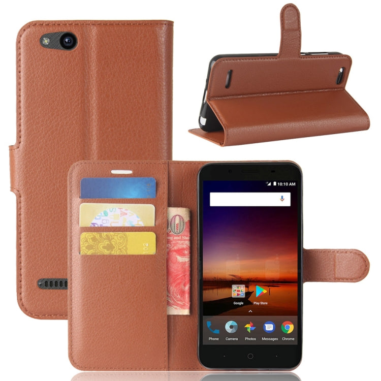 For ZTE Tempo X / N9137 Litchi Texture Horizontal Flip Leather Case with Holder & Card Slots & Wallet