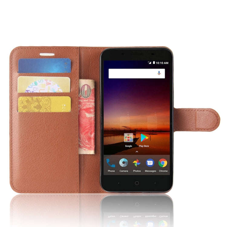 For ZTE Tempo X / N9137 Litchi Texture Horizontal Flip Leather Case with Holder & Card Slots & Wallet