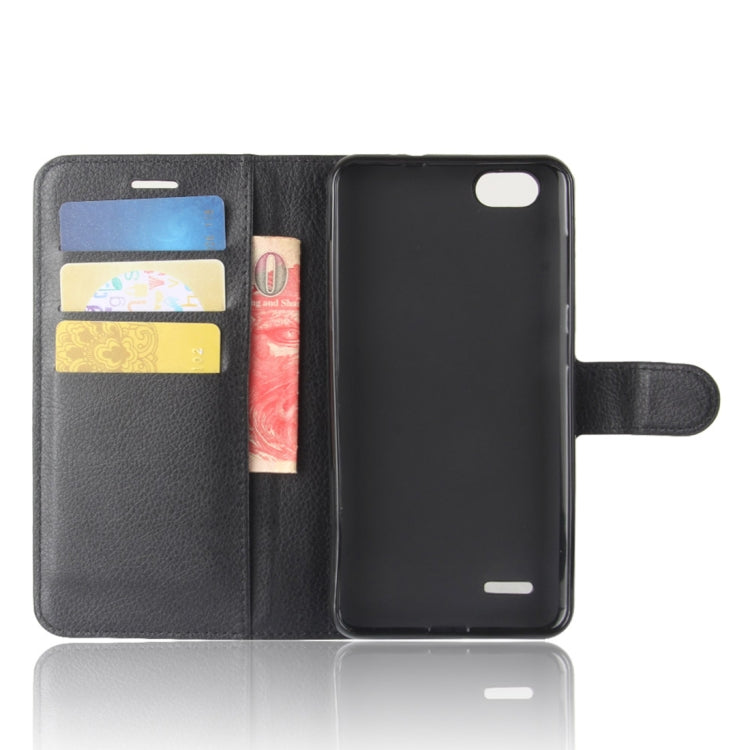 ZTE Blade Force / N9517 Litchi Texture Horizontal Flip Leather Case with Holder & Card Slots & Wallet