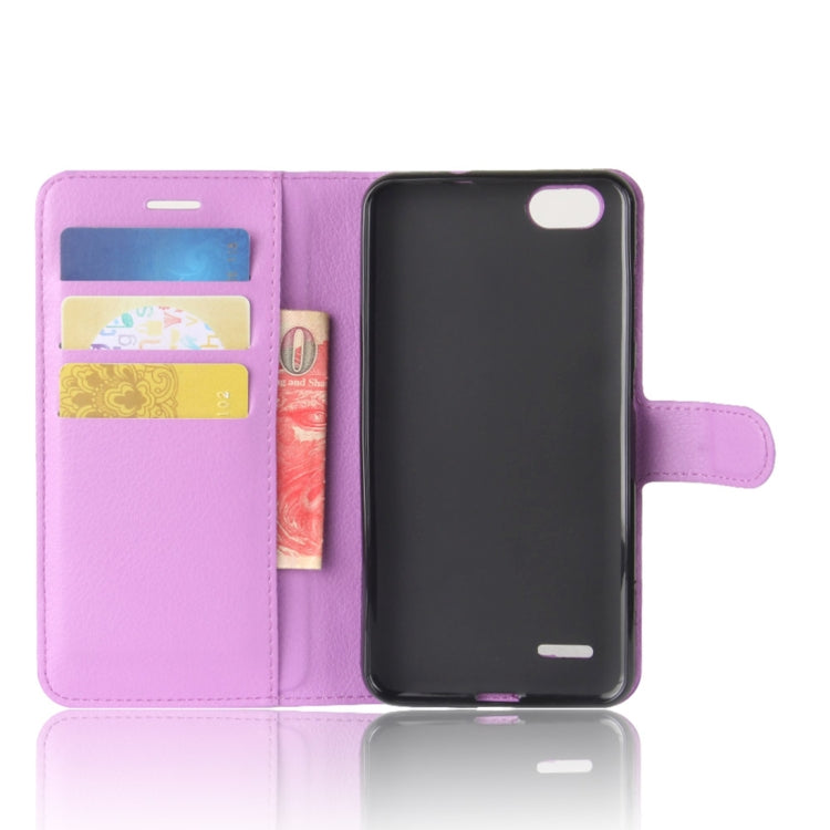 ZTE Blade Force / N9517 Litchi Texture Horizontal Flip Leather Case with Holder & Card Slots & Wallet